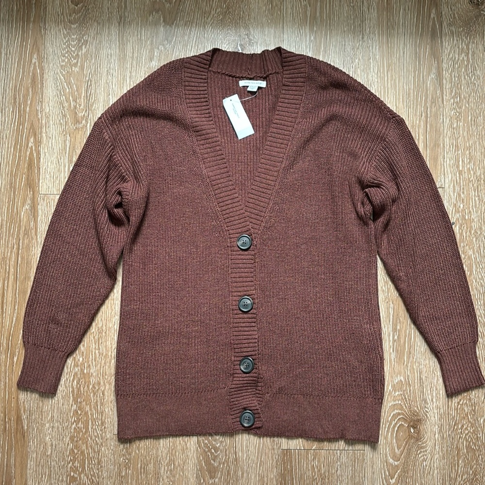 New! American Eagle cozy oversized cardigan, brown/rust, extra small